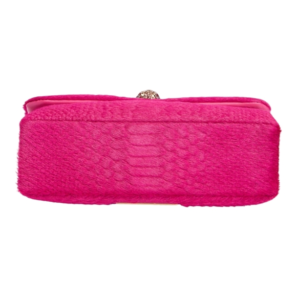 Kurt Geiger Vibrant Pink Shoulder Bag with Gold Chain - Picture 4 of 16